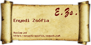 Enyedi Zsófia névjegykártya